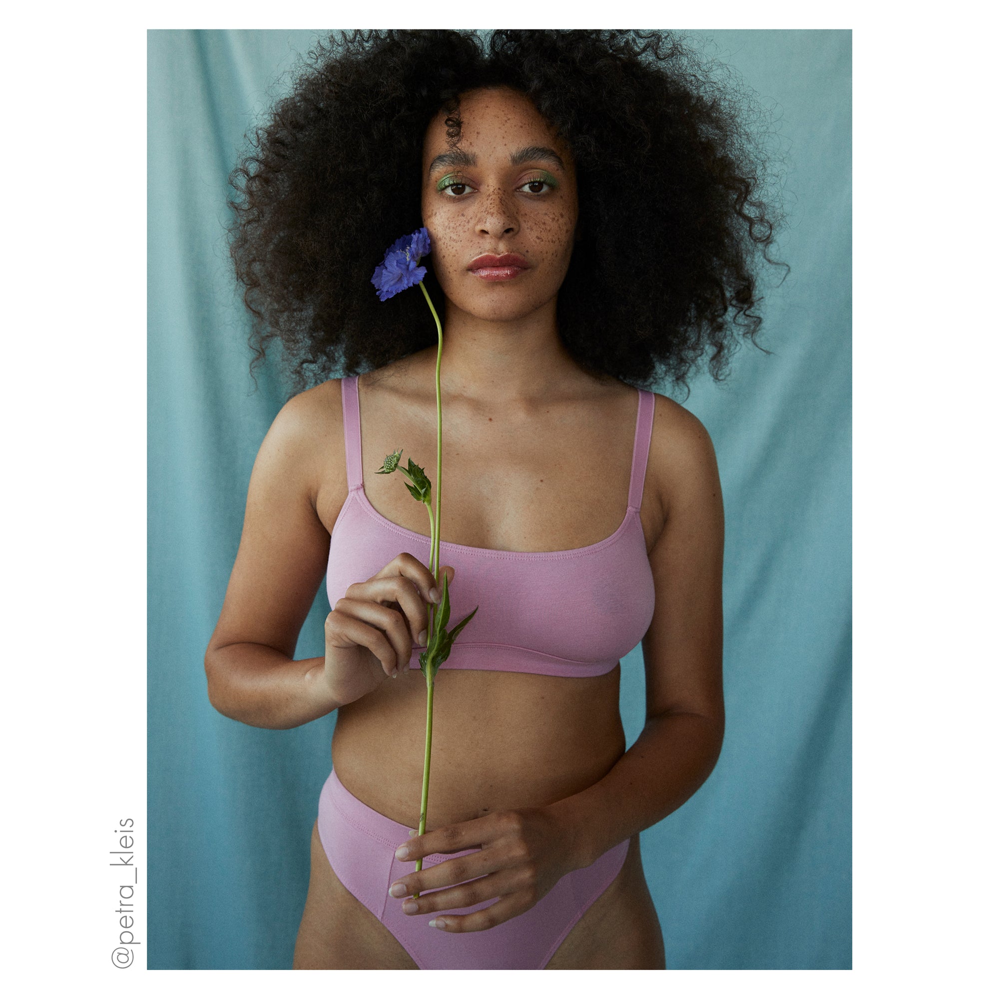 Juno organic cotton soft bra in Rose - Moons and Junes